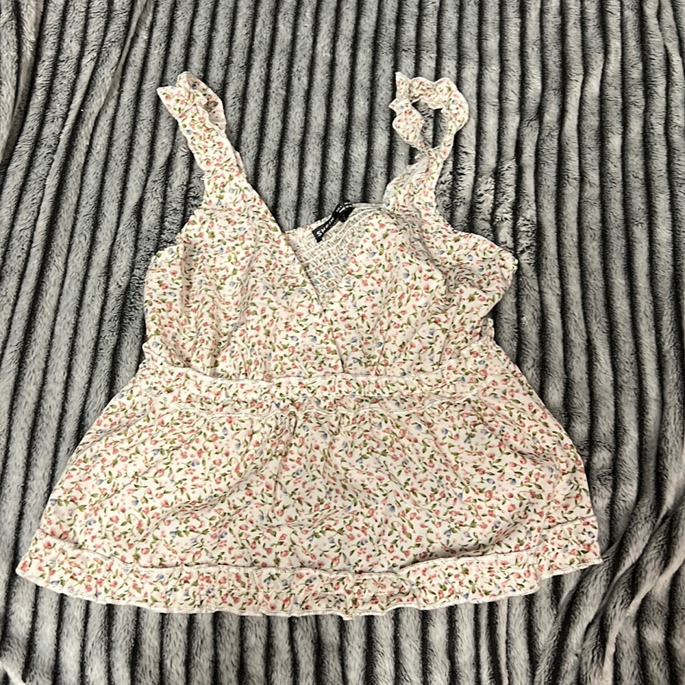 floral cropped tank